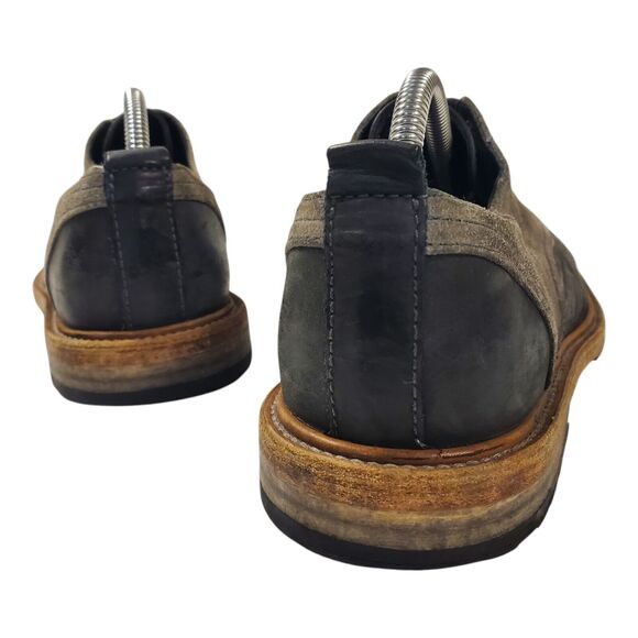 ALL SAINTS Shoes JACKS PLACE Mens Size 10 Black Gray Suede Casual Oxford Cap Toe main image 10